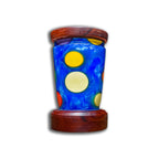 "Tangent Line" Hand Turned Pool Balls in Epoxy Vase on Purple Heart
