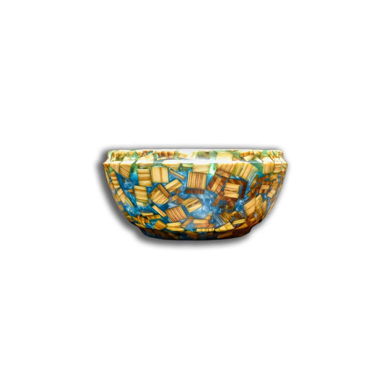 "Flotsam" Hand Turned Fir Blocks in Epoxy Bowl