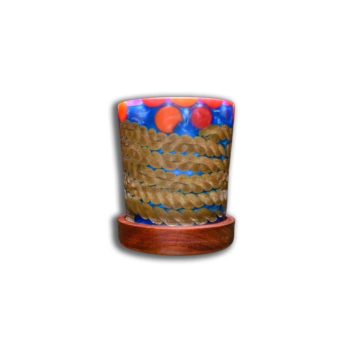 Boston Harbor Purple Heart, Epoxy, and Nautical Rope Vessel