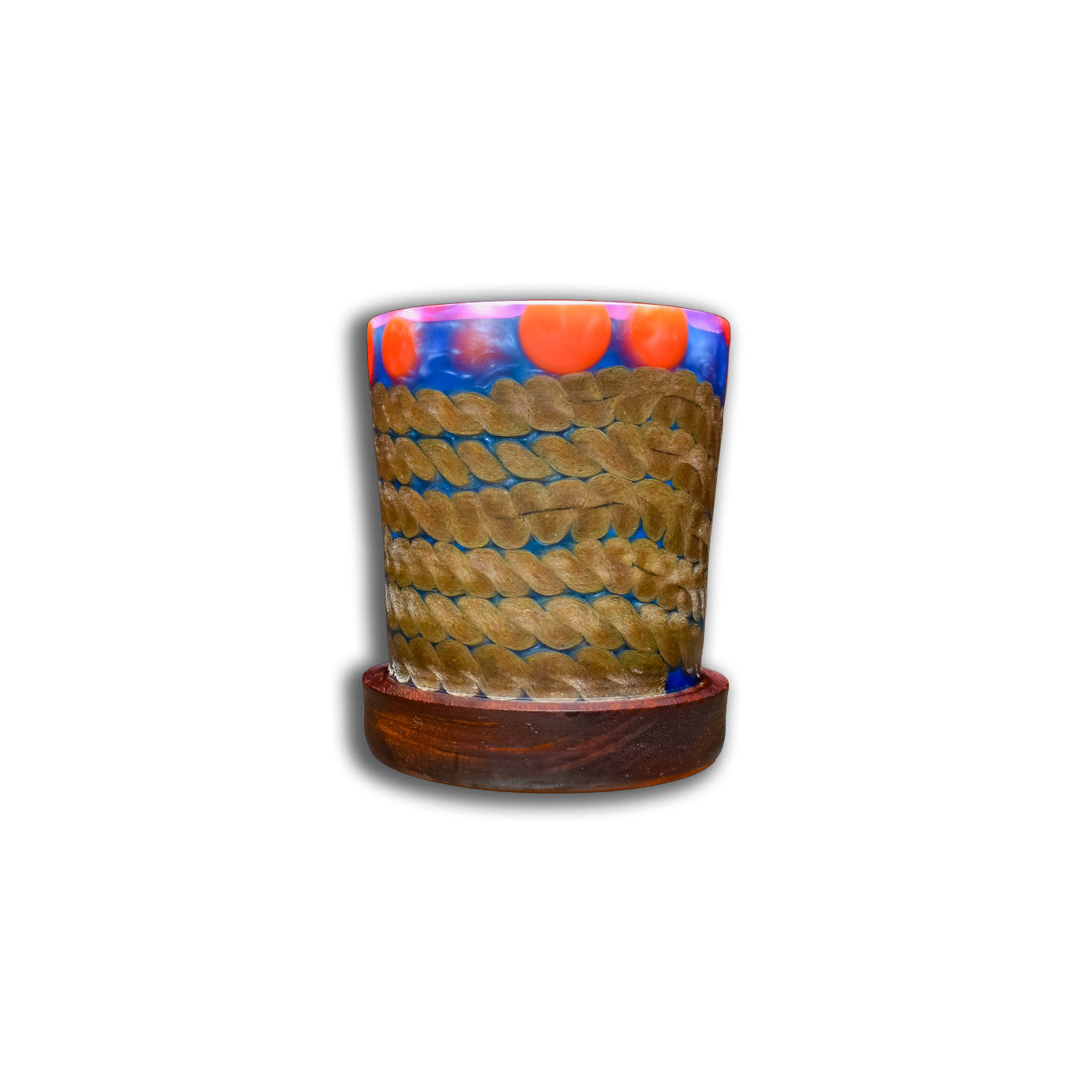 Boston Harbor Purple Heart, Epoxy, and Nautical Rope Vessel