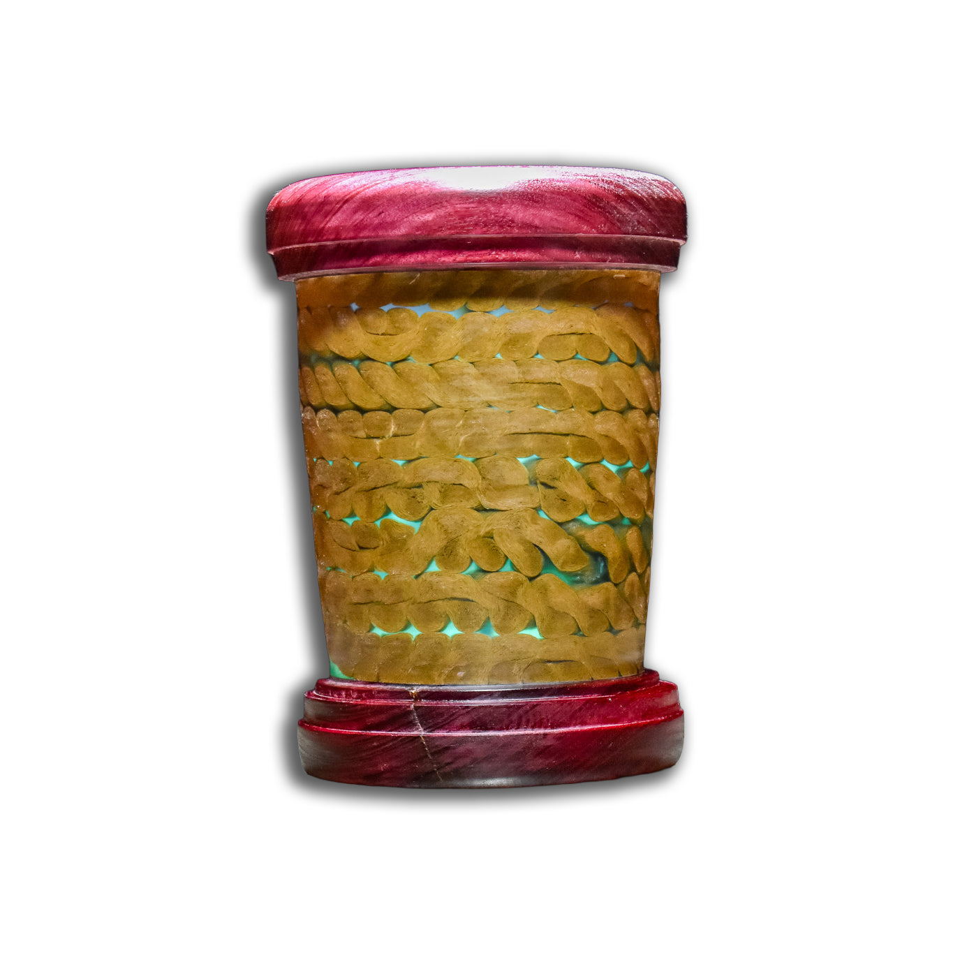 Lost at Sea Purple Heart Wood, Epoxy, and Rope Vessel