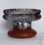 "Hurricane Ridge" Hand Turned Pinecones in Epoxy Pedistal Bowl on Padauk