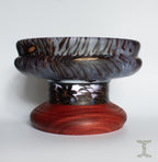 "Hurricane Ridge" Hand Turned Pinecones in Epoxy Pedistal Bowl on Padauk