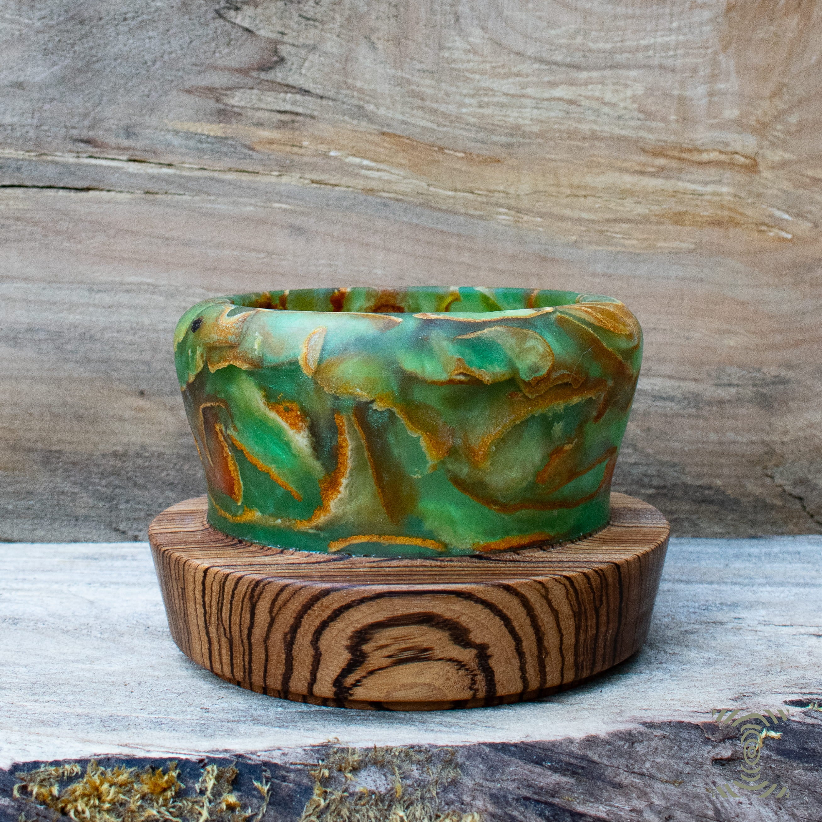 Citrus & Zebrawood Epoxy Decorative Bowl