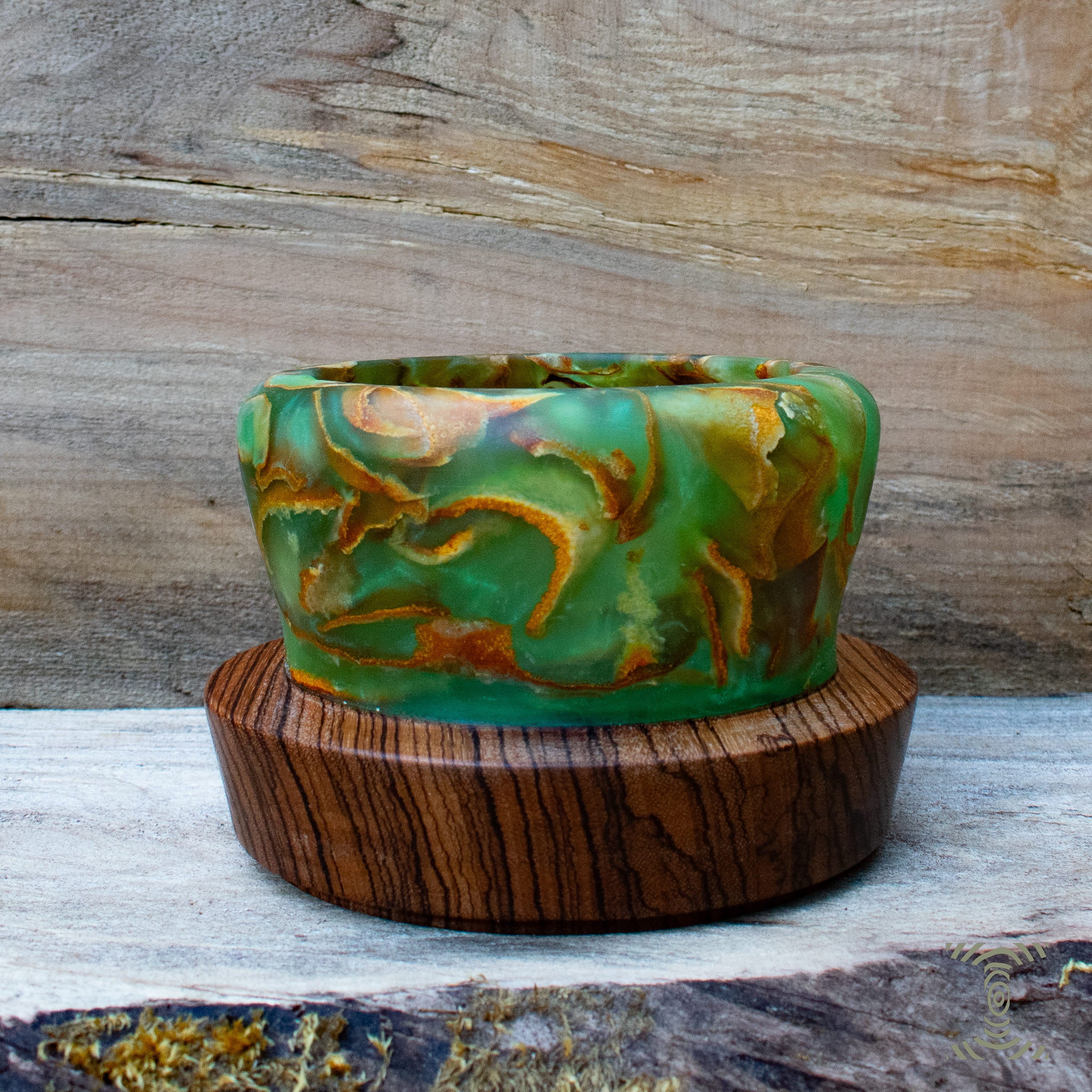 Citrus & Zebrawood Epoxy Decorative Bowl