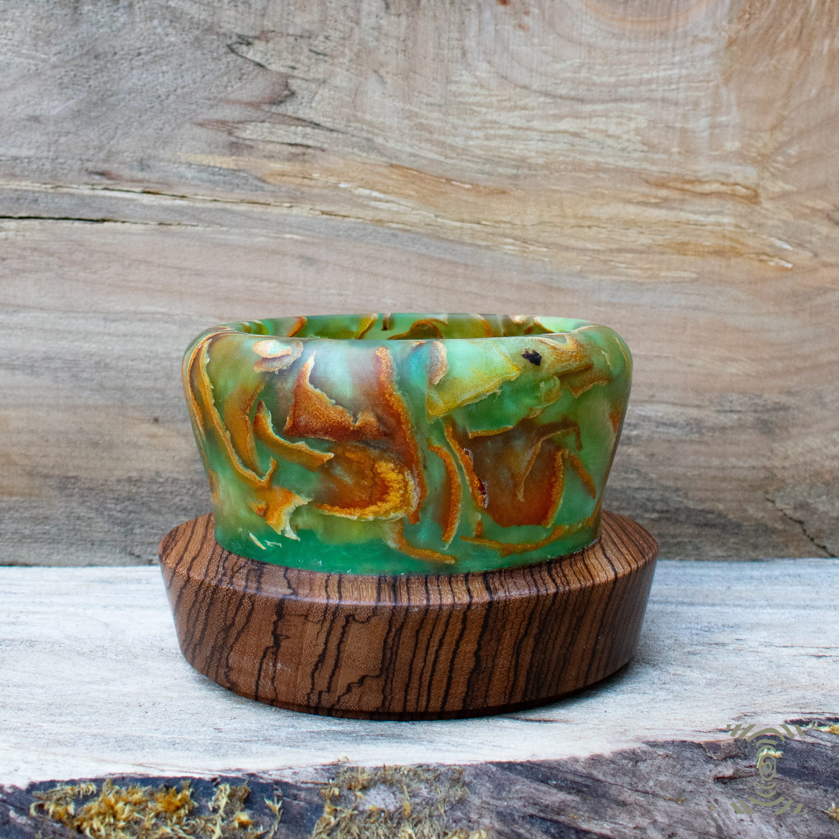 Citrus & Zebrawood Epoxy Decorative Bowl