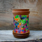 "Hard Eight" Dice in Epoxy Hand Turned Lidded Canister on Canarywood