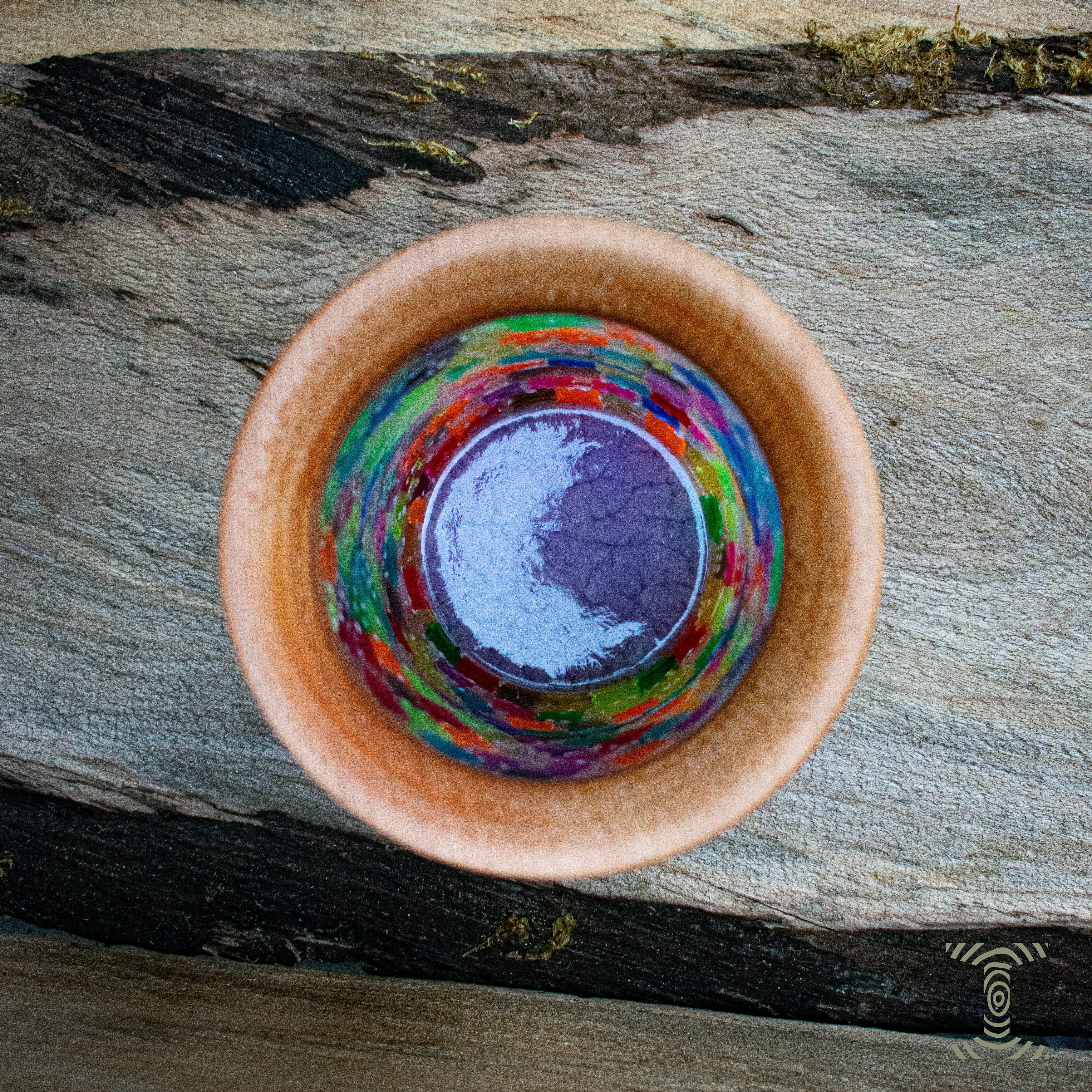 "Hard Eight" Dice in Epoxy Hand Turned Lidded Canister on Canarywood