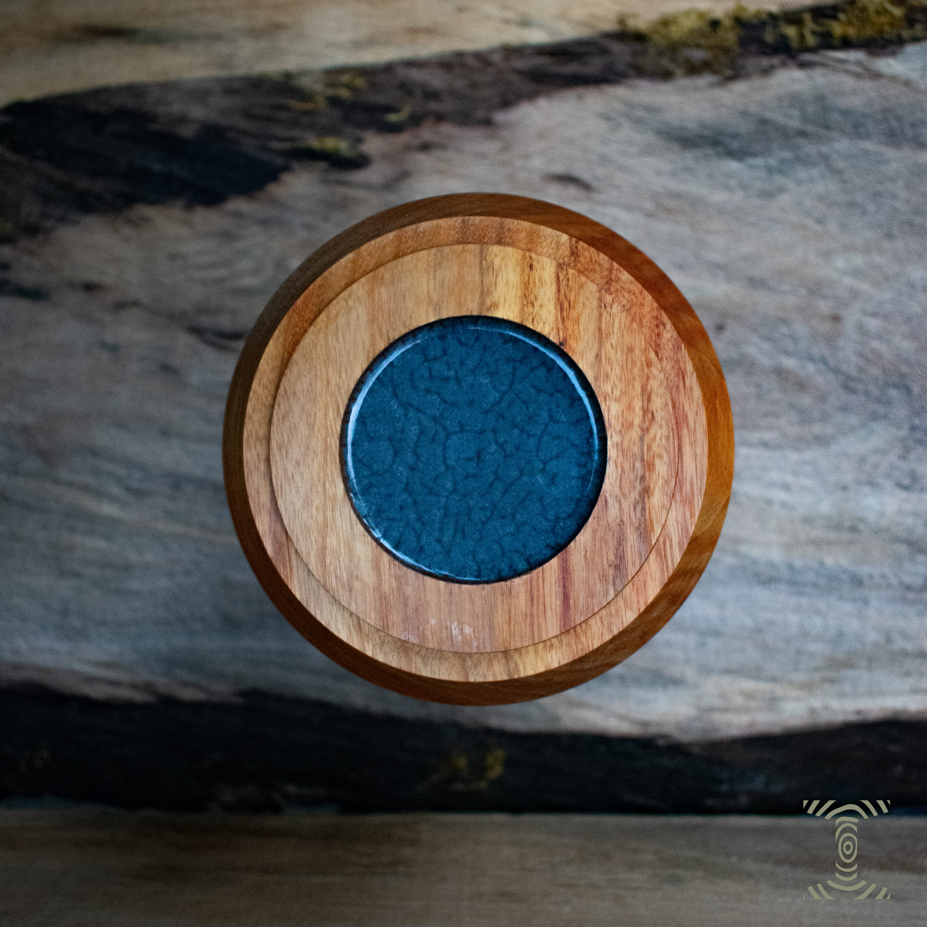 "Hard Eight" Dice in Epoxy Hand Turned Lidded Canister on Canarywood
