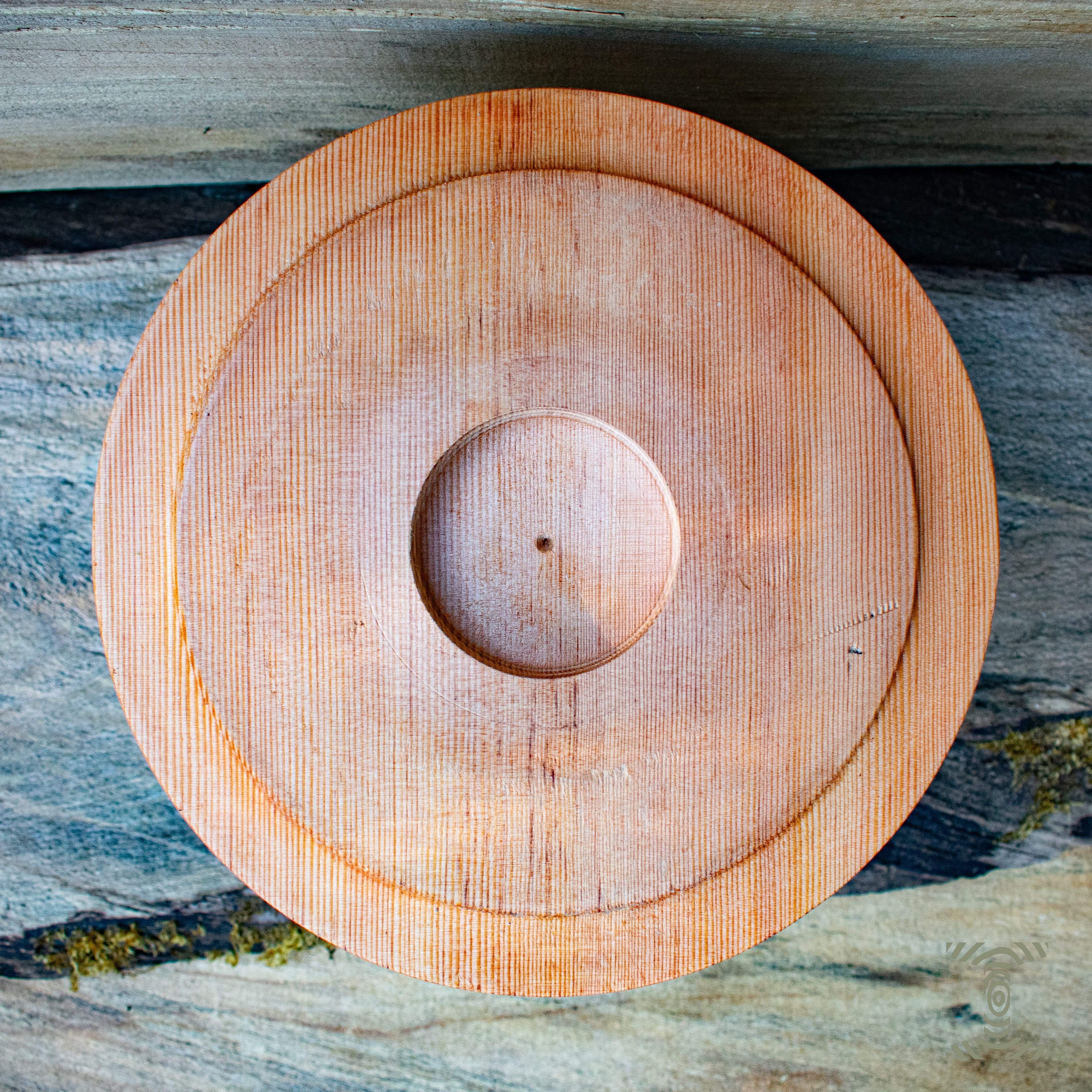 "Oil Pattern" Hand Turned Bowling Ball Bowl on Canadian Fir