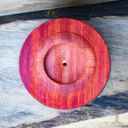 "Blue Circle" Hand Turned Bowling Ball Bowl on Purple Heart