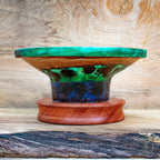 "Olympic Rainforest" Pinecones in Epoxy Hand Turned Pedestal Bowl on Padauk
