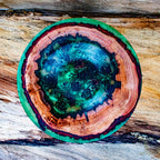 "Olympic Rainforest" Pinecones in Epoxy Hand Turned Pedestal Bowl on Padauk