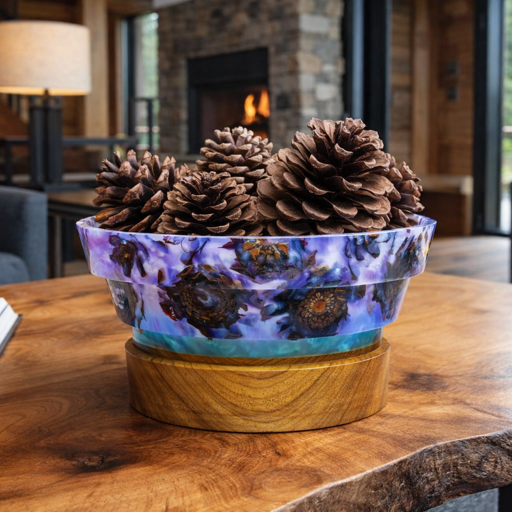 The Forest at Twilight Canary Wood, Eposy, and Pinecone Bpwl