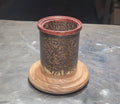 "Mise en Place" Cloves  in Epoxy Hand Turned Candle Holder on Padauk & Canarywood