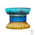 "Sippin' Sumatra on the Salish Sea" Coffee Beans in Epoxy Hand Turned Pedestal Bowl on Canadian Fir (plywood)