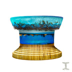 "Sippin' Sumatra on the Salish Sea" Coffee Beans in Epoxy Hand Turned Pedestal Bowl on Canadian Fir (plywood)
