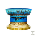 "Sippin' Sumatra on the Salish Sea" Coffee Beans in Epoxy Hand Turned Pedestal Bowl on Canadian Fir (plywood)