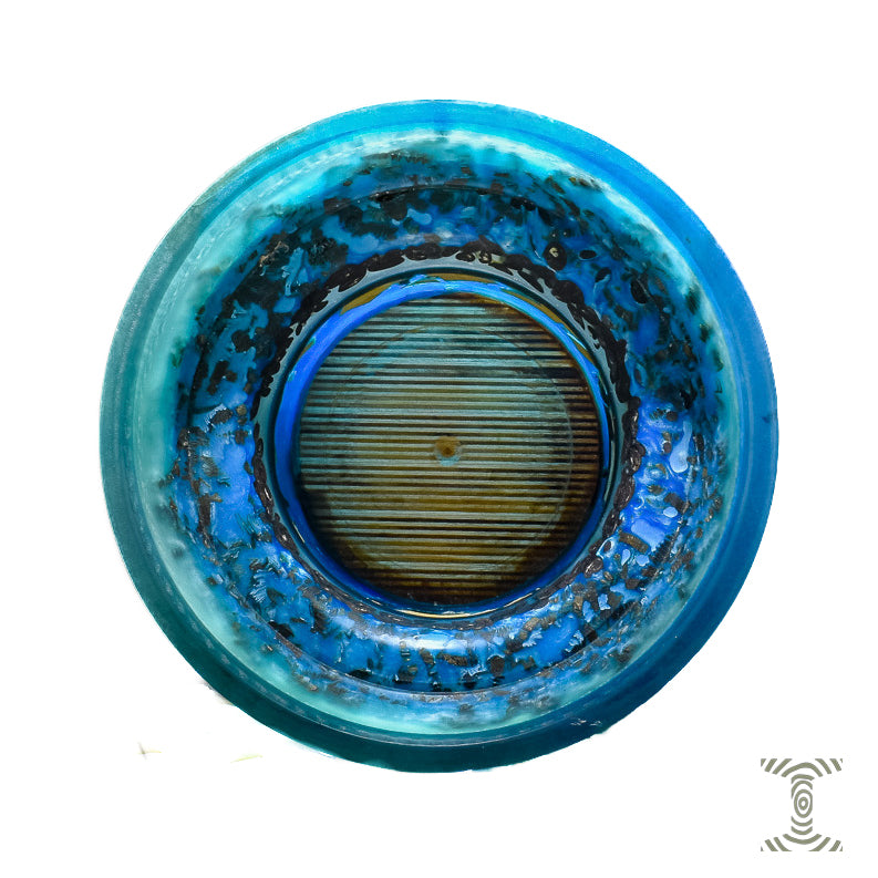 "Bloom Pull" Coffee Beans in Epoxy Pedistal Bowl on Hand Joined Plywood