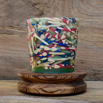 "Dormie" Golf Tees in Epoxy Hand Turned Candle Holder on Zebrawood